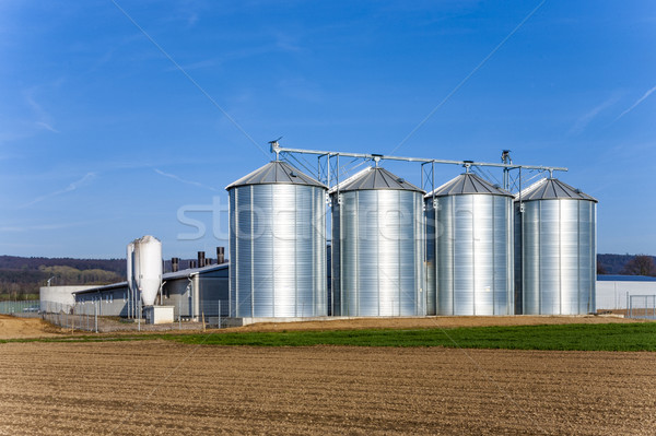 silo in beautiful landscape in sun Stock photo © meinzahn