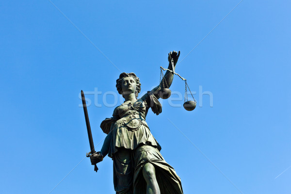 雕像 女士 正義 法蘭克福 業務 商業照片 © meinzahn