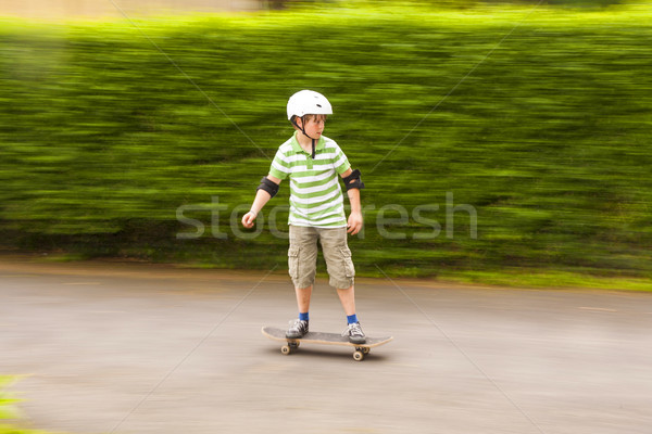 boy skating with speed  Stock photo © meinzahn