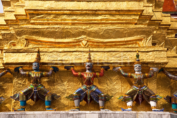 Karyatide at the gold Chedi in the Grand Palace Stock photo © meinzahn