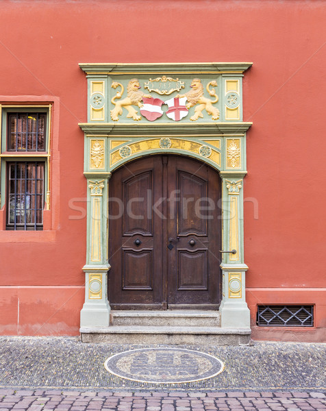 Gothic style door, Whale House, Freiburg, Germany  Stock photo © meinzahn