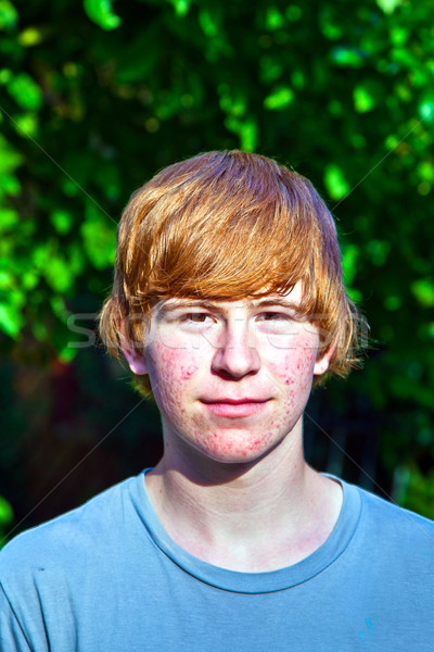 portrait of cute boy in puberty Stock photo © meinzahn