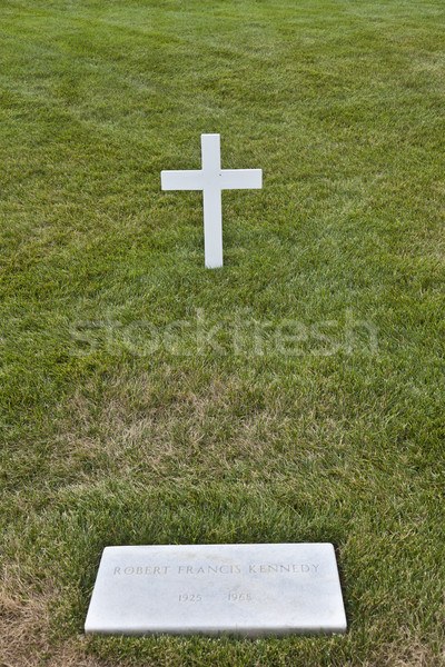 Grób cmentarz Virginia USA trawy krzyż Zdjęcia stock © meinzahn