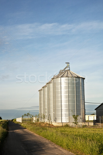 silos in beautiful landscape Stock photo © meinzahn