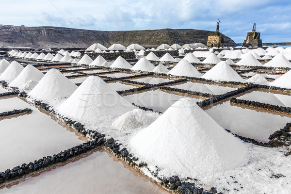 salt piles in the saline of Janubio  Stock photo © meinzahn