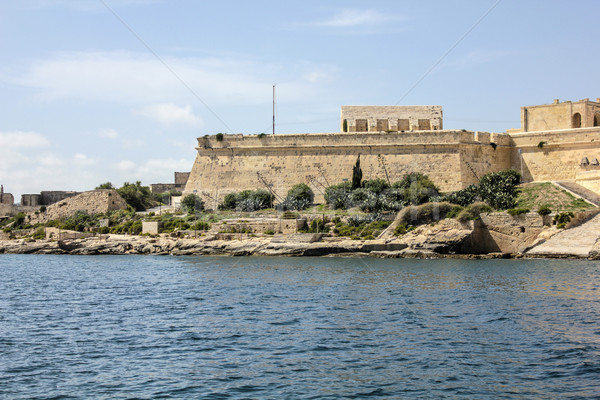 The city walls of Valletta with old castle  Stock photo © meinzahn