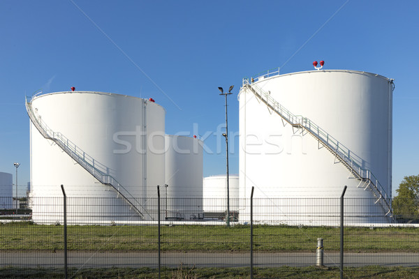 many huge white silos Stock photo © meinzahn