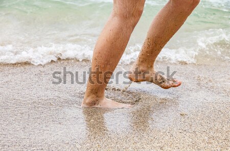 商业照片: 脚· 男孩 · 运行 · 海滩 ·水· 太阳