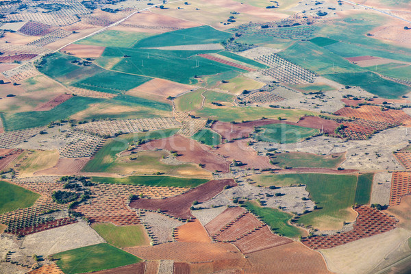 aerial of countryside and fields around madrid Stock photo © meinzahn