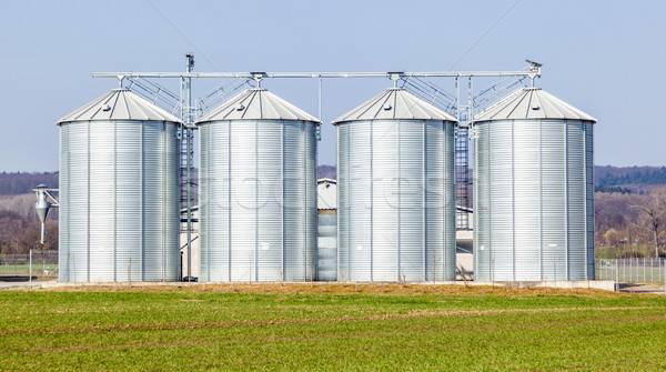 silver silos in field  Stock photo © meinzahn