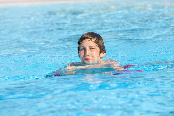 Nino piscina cute agua cara feliz Foto stock © meinzahn