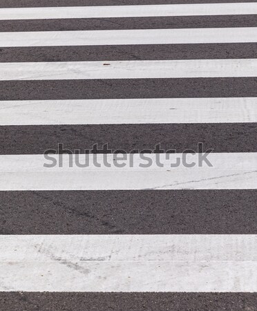 Stockfoto: Voetganger · witte · verf · textuur · weg · stad