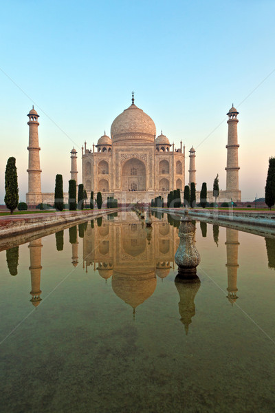 Taj Mahal Inde bleu sunrise architecture Asie [[stock_photo]] © meinzahn