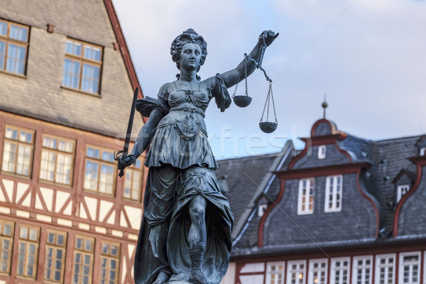 Stock photo: Justitia, a monument in Frankfurt, Germany