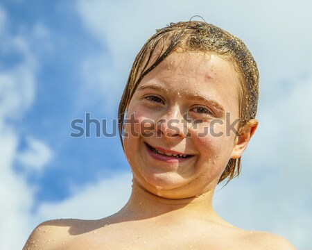 boy has fun  at the beach  Stock photo © meinzahn