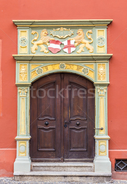 Gothic style door, Whale House, Freiburg, Germany  Stock photo © meinzahn