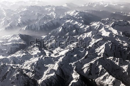 Vue montagnes alpes ciel nuages soleil [[stock_photo]] © meinzahn