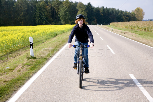 Mountainbike fiets tour mooie platteland Stockfoto © meinzahn