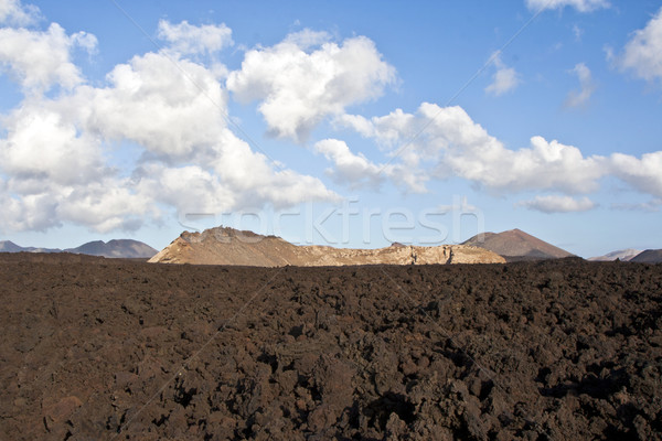 vulcanic landscape under the extincted vulcano Stock photo © meinzahn