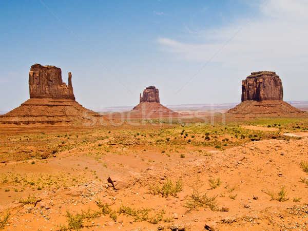 Ujjatlan kesztyűk óriás homokkő képződmény út tájkép Stock fotó © meinzahn