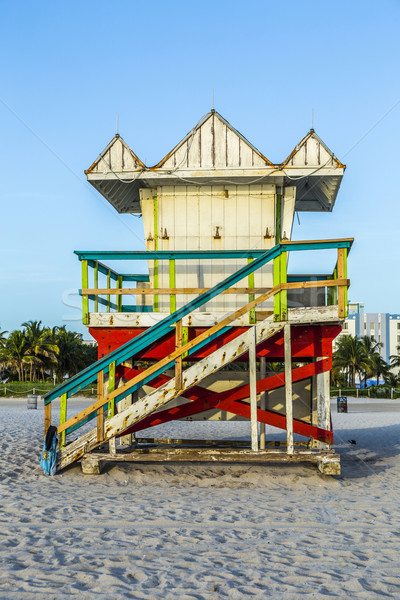  life guard tower on South Beach, Miami, Florida Stock photo © meinzahn