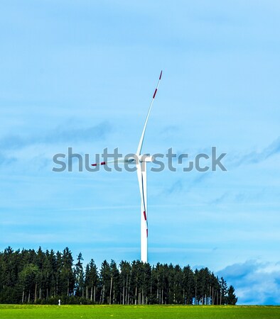 Wind Generator Landschaft blauer Himmel Sonne Natur Stock foto © meinzahn