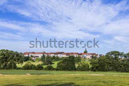 old medieval town wall build of half timbred houses in Idstein W Stock photo © meinzahn