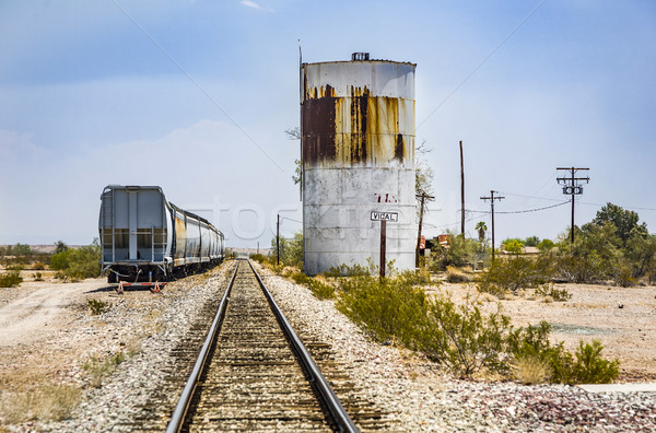 railroad crossing at route  95 near the village Vidal  Stock photo © meinzahn