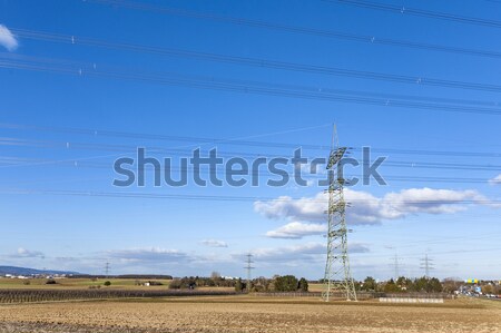 electric pylon in landscape Stock photo © meinzahn
