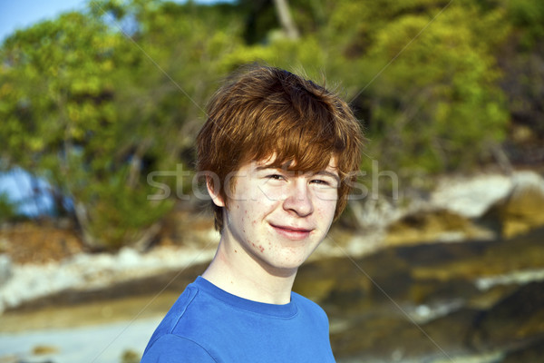 cute boy at the beach Stock photo © meinzahn