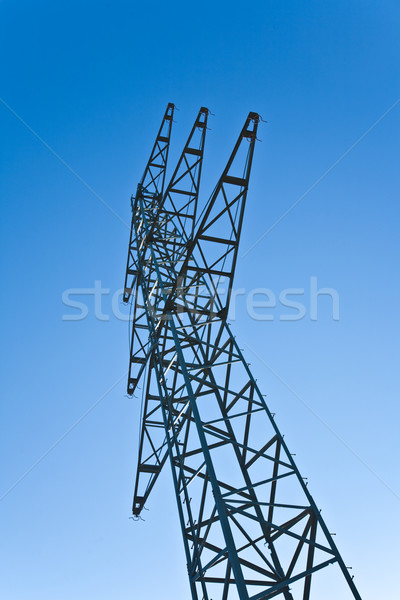 Elektrycznej wieża energii piękna krajobraz niebo Zdjęcia stock © meinzahn