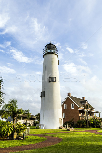 Lighthouse on the Gulf of Mexico in Eastpoint Stock photo © meinzahn