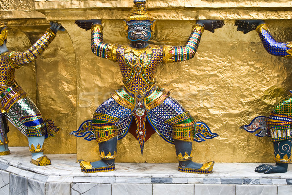 guards of the Temple of the Emerald Buddha, Wat Phra Kaeo in the Stock photo © meinzahn