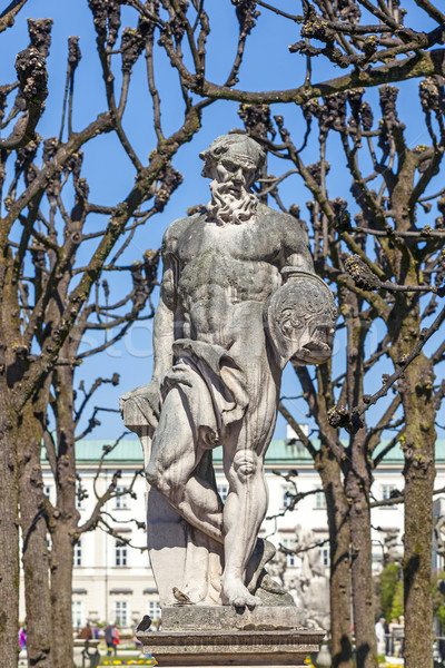 greek statues in Mirabell gardens in Salzburg Stock photo © meinzahn