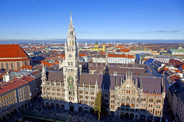 aerial of Munich in beautiful weather Stock photo © meinzahn