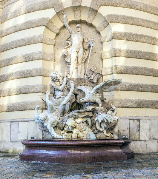 Stock photo: Fountain on the Michael gate in Vienna 
