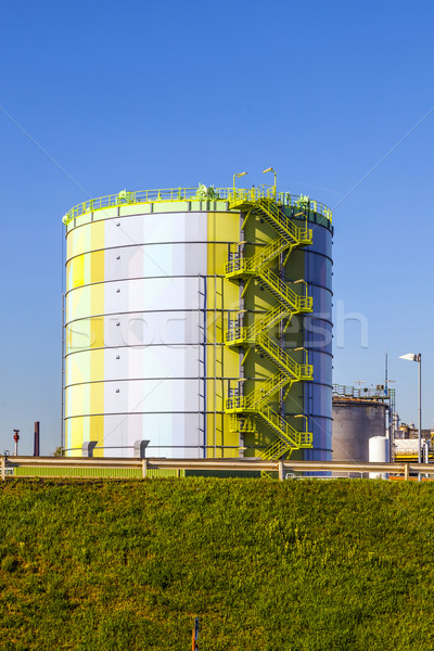 silo in Industry Park in beautiful landscape near Frankfurt  Stock photo © meinzahn