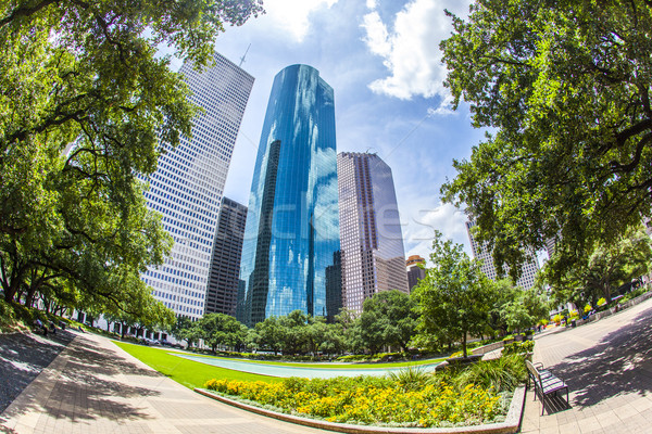 Panoramę Houston dzień Texas samochodu miasta Zdjęcia stock © meinzahn