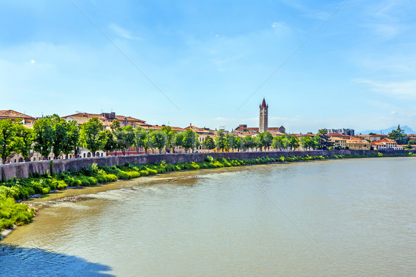 view to Verona with river Adige Stock photo © meinzahn