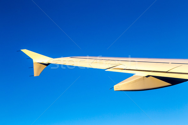 самолет крыло небе Blue Sky поздно после полудня Сток-фото © meinzahn