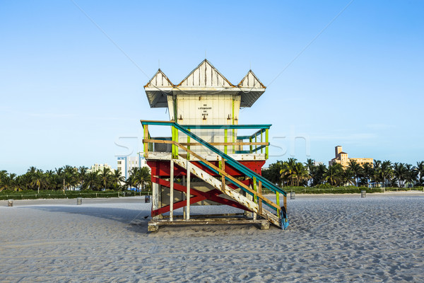  life guard tower on South Beach, Miami, Florida Stock photo © meinzahn
