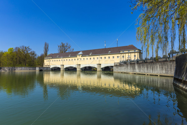 Historic weir at the river Isar  in Munich  Stock photo © meinzahn