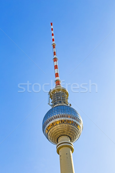 Ver tv torre alexanderplatz Berlim belo Foto stock © meinzahn