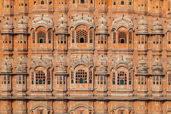 Hawa Mahal, the Palace of Winds in Jaipur, Rajasthan, India. Stock photo © meinzahn