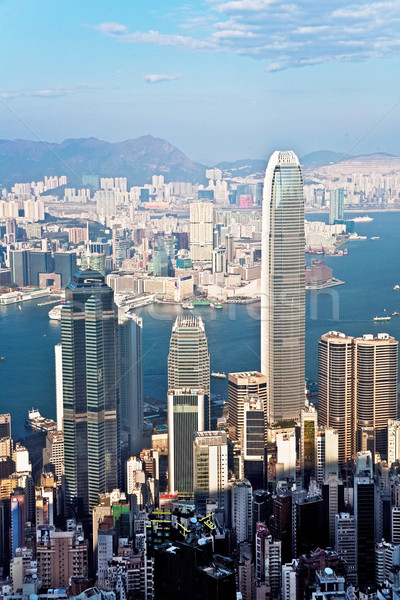 Hong Kong city view from Victoria peak Stock photo © meinzahn