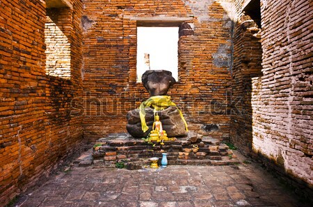 boy taking picture inside the famous temple area Wat Phra Si San Stock photo © meinzahn