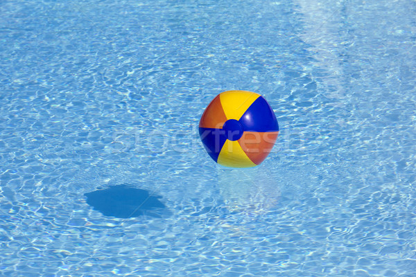 inflated plastic ball flying in the pool Stock photo © meinzahn