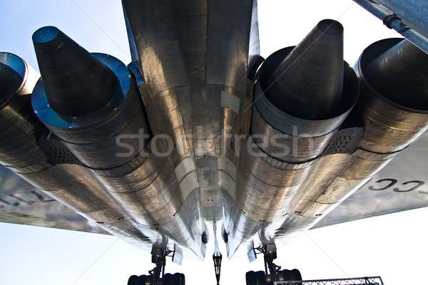 Repülőgép égbolt sebesség levegő modern szárny Stock fotó © meinzahn