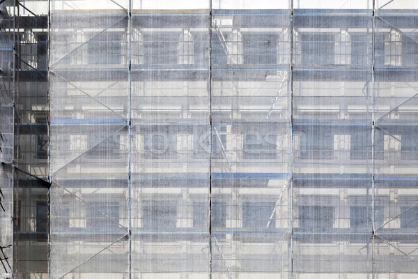 scaffold at a house facade Stock photo © meinzahn