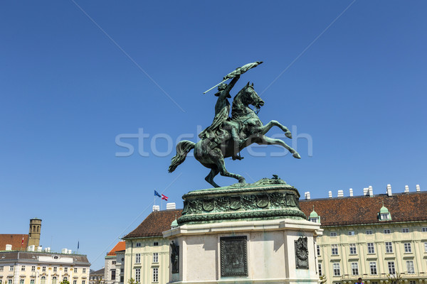 Stock photo: Equestrian statue of Archduke Charles of Austria at Heldenplatz
